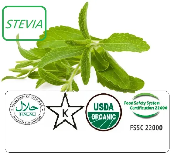 100% Pure Stevia Sugar with Kosher, Halal, Organic Fssc22000
