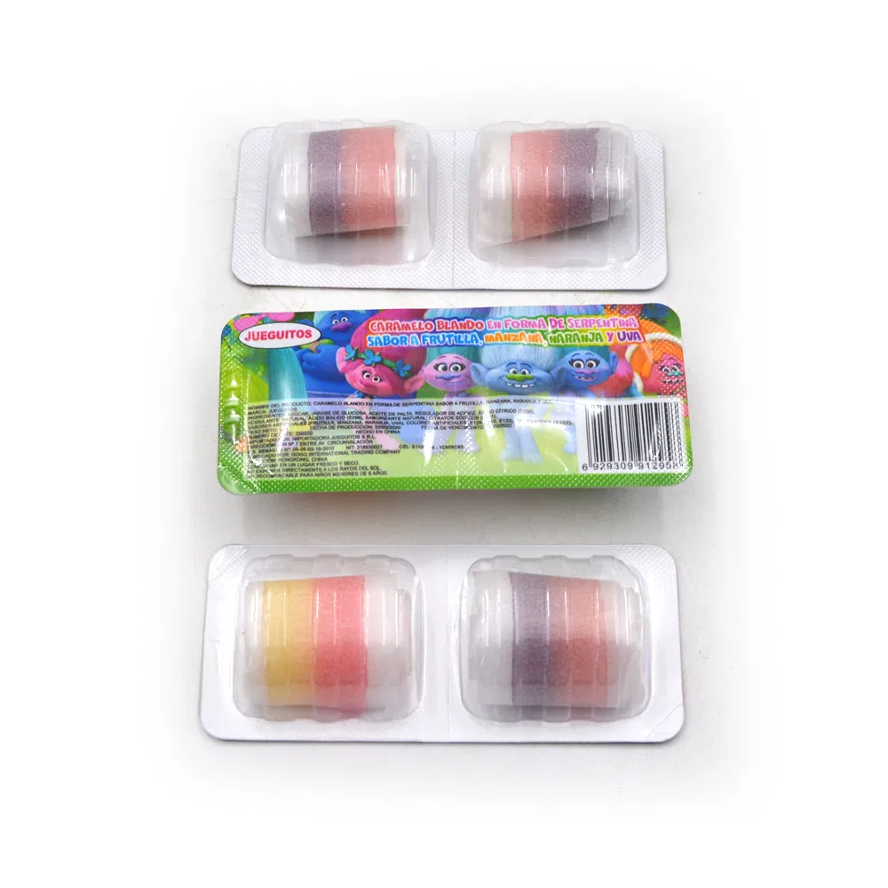 10g Sweet Sour Fruity Double Gummy Roll Candy