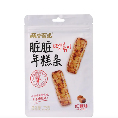 the calories of 75g Brown Sugar Flavored Rice Cracker Strips