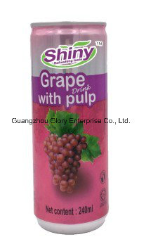 240ml Shiny Brand&Nbsp; Natural Fruit Floating Grape Juice with 10% Real Pulp