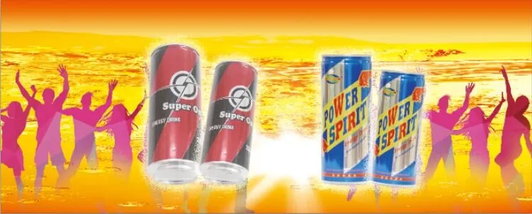 250ml Aluminum Tin Carbonated Energy Drink with High Caffein, Strong Gas, Taurine and Rich Vitamins Sugarless, No Sugar, Sugar Free