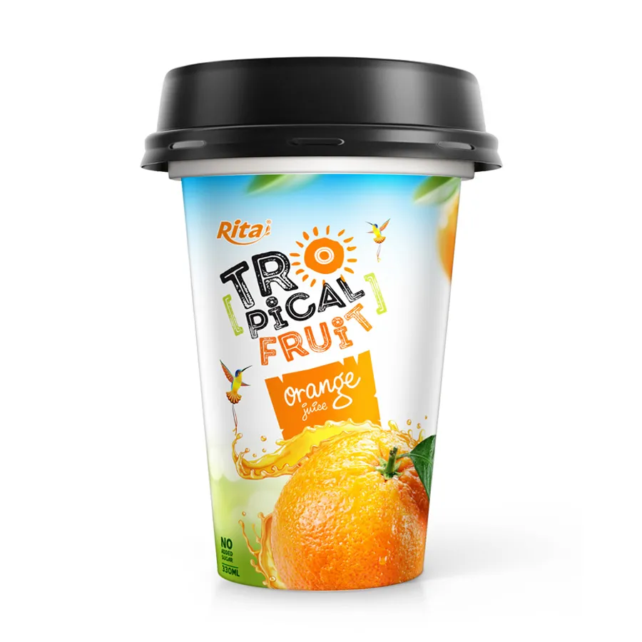 330ml PP Cup Orange Juice