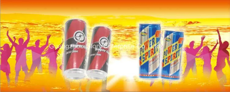 500ml OEM Brand P. P Tin Energy Drink with Caffein, Strong Gas, Taurine and Rich Vitamins