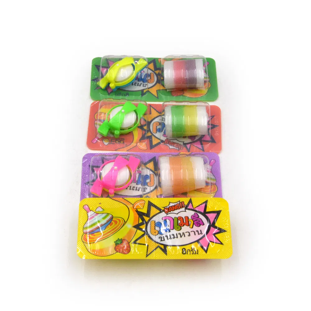 5g Halal Wholesale Sweet Fruity Gummy Roll Candy with Toy