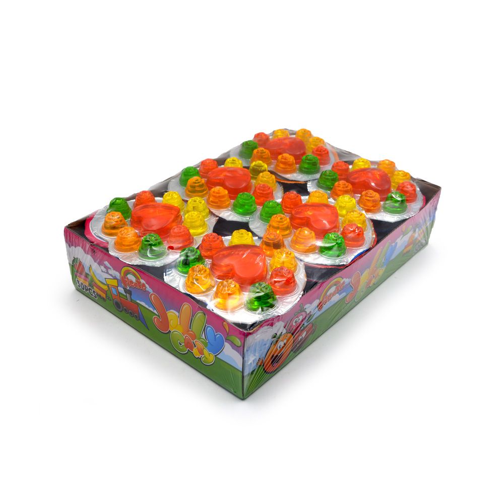 70g Sweet Fruity Colorful Halal Confectionery Heart Jelly Pudding