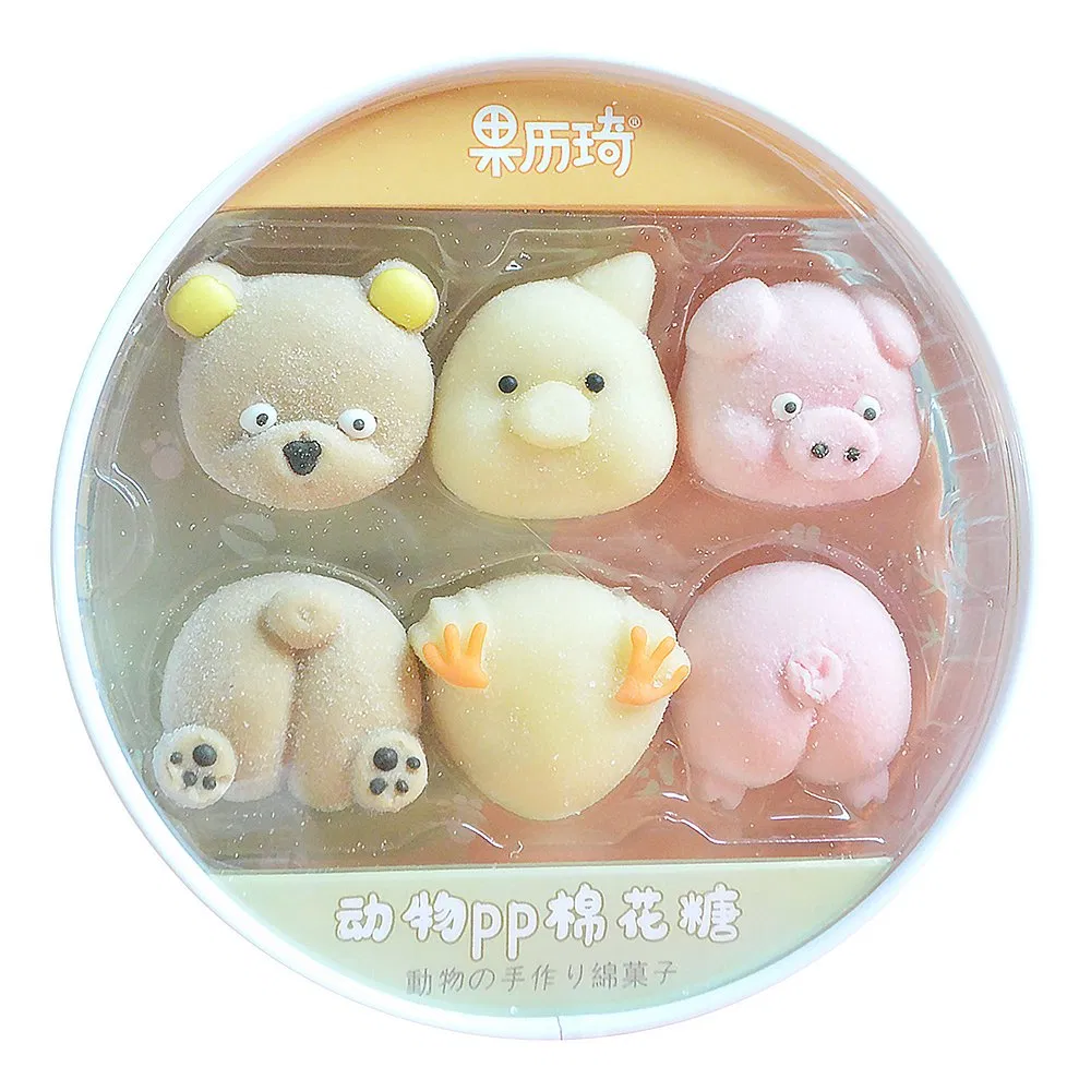 88g Retailer Best Sale Animal Buttocks Fruit Flavored Marshmallow for Kids