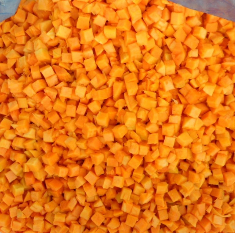 Bulk Frozen Fresh Diced Pumpkin