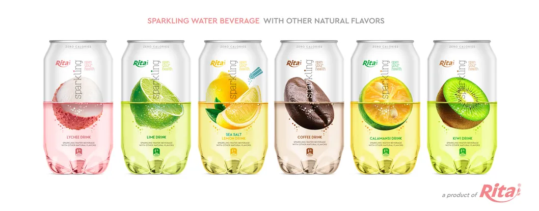 Carbonated Drink Kiwifruit Flavor 350ml Pet Can
