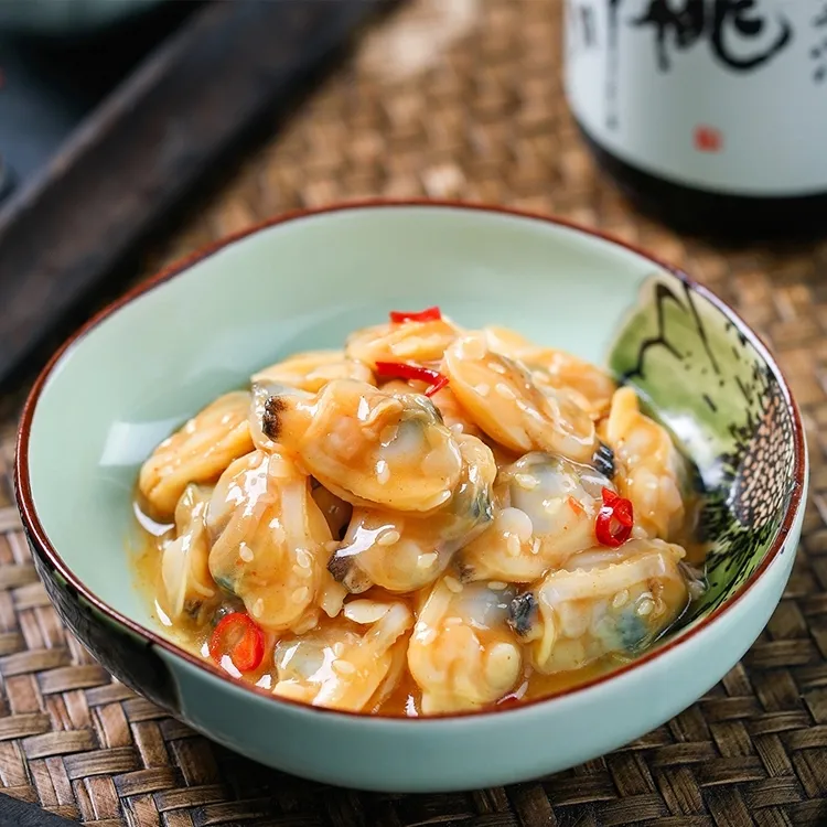 Chinese Bum Dumpling Ingredient Seafood Razor Blade Clam in Canned for Whole Sale