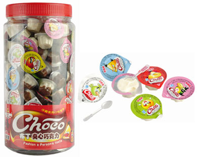 Chocolate Cup with Pudding Filling