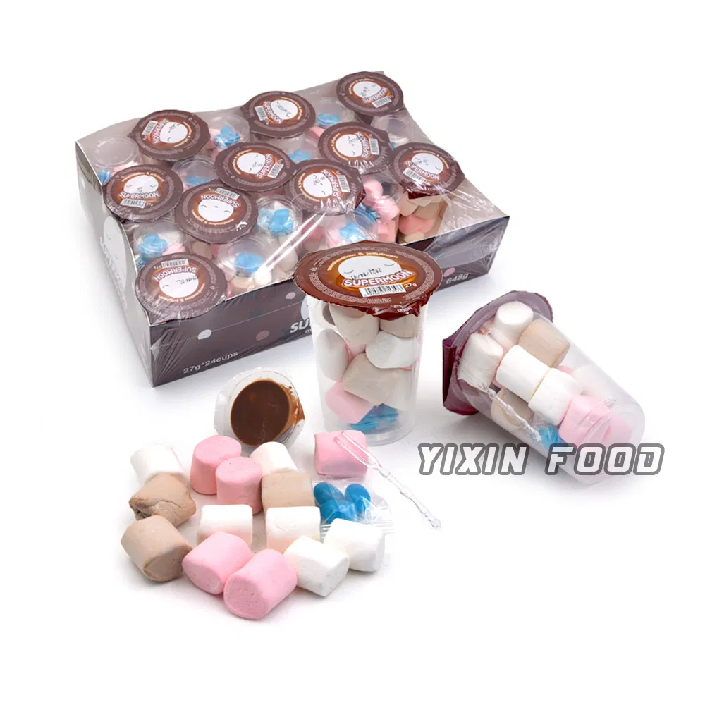 Cup Packing Supermoon Marshmallow Plus Jelly Bean and Chocolate Jam Cup Marshmallow