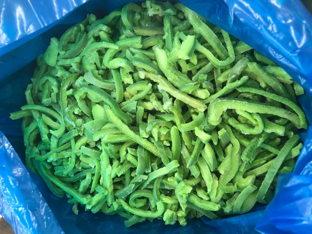 Factory for IQF Frozen Green Capsicum Strips From China Brc a Factory