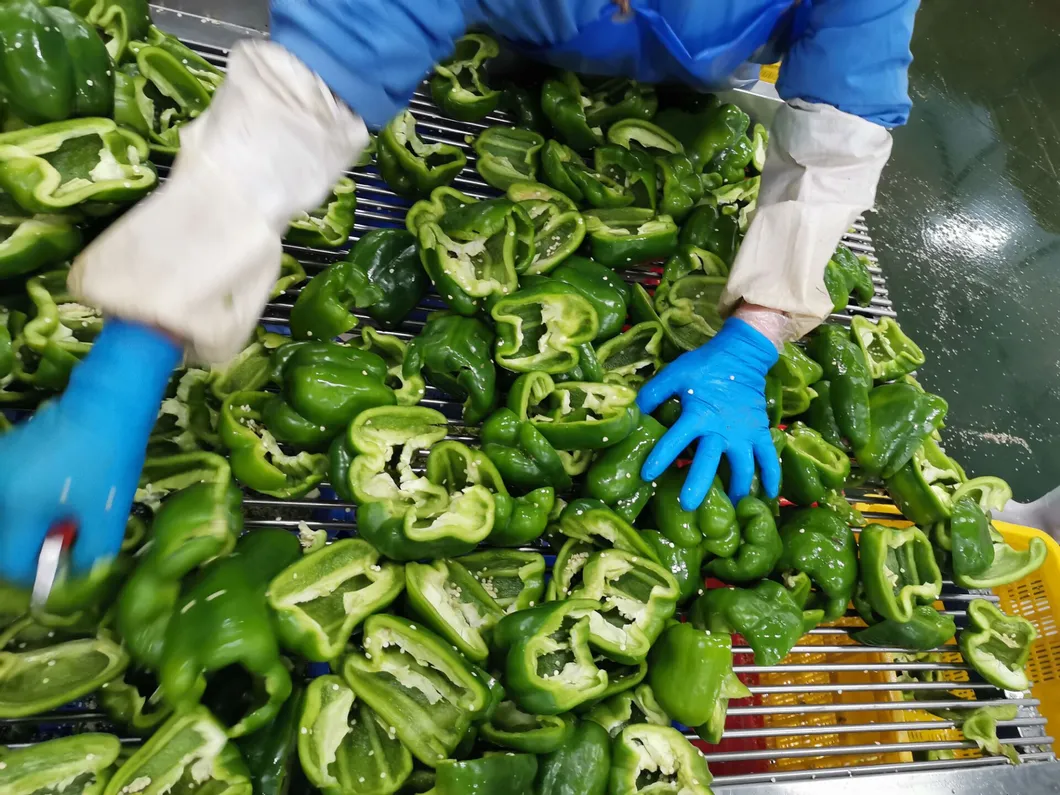 Factory for IQF Frozen Green Capsicum Strips From China Brc a Factory