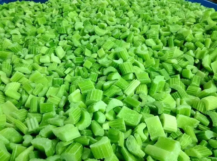 Frozen IQF Celery Dices, Diced Celery