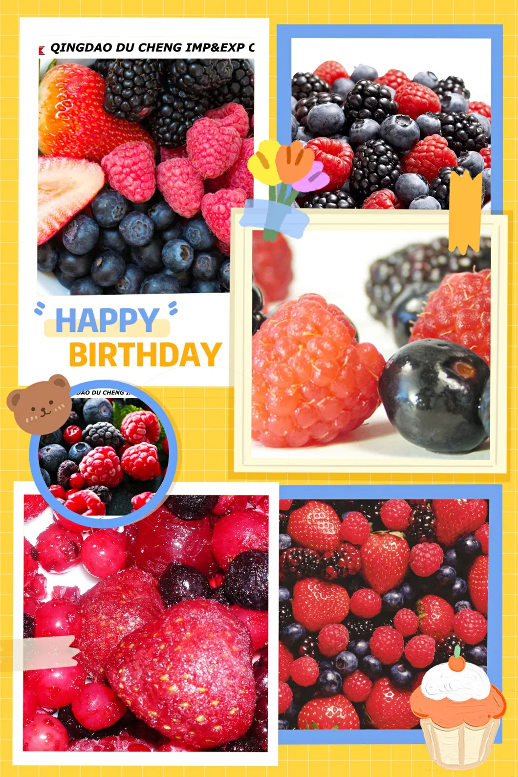 Frozen Mixed Fruit Berries Blended Raspberry Blackberry Blueberry Strawberry