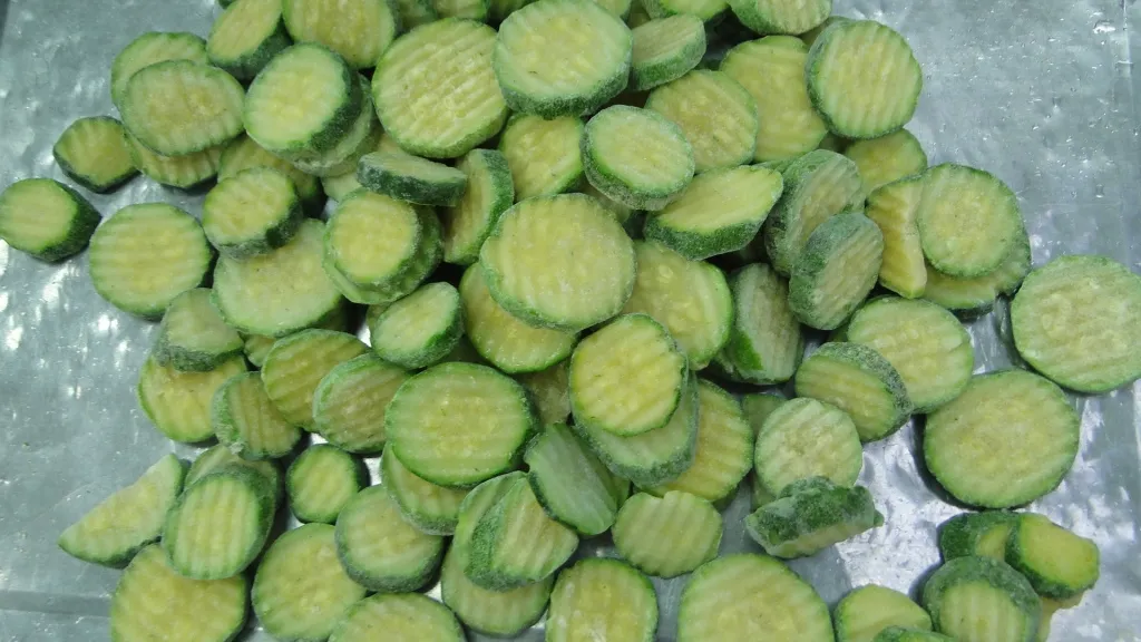 Frozen Zucchini Bulk Frozen Vegetables IQF Whole Wrinkle Sliced Green Zucchini