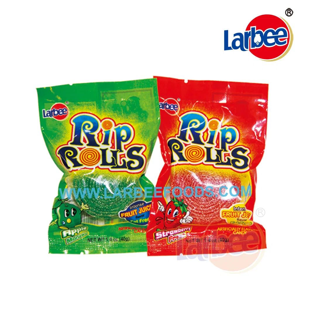 Fruit Flavor Sour Rolls Gummy Candy From Larbee Food