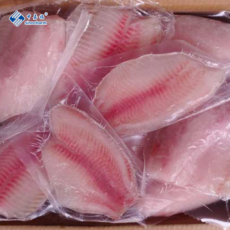 HACCP Niloticus Frozen Fish Seafood Black Tilapia Fillets Super Deep Skinned Pbo Tilapia Fillets