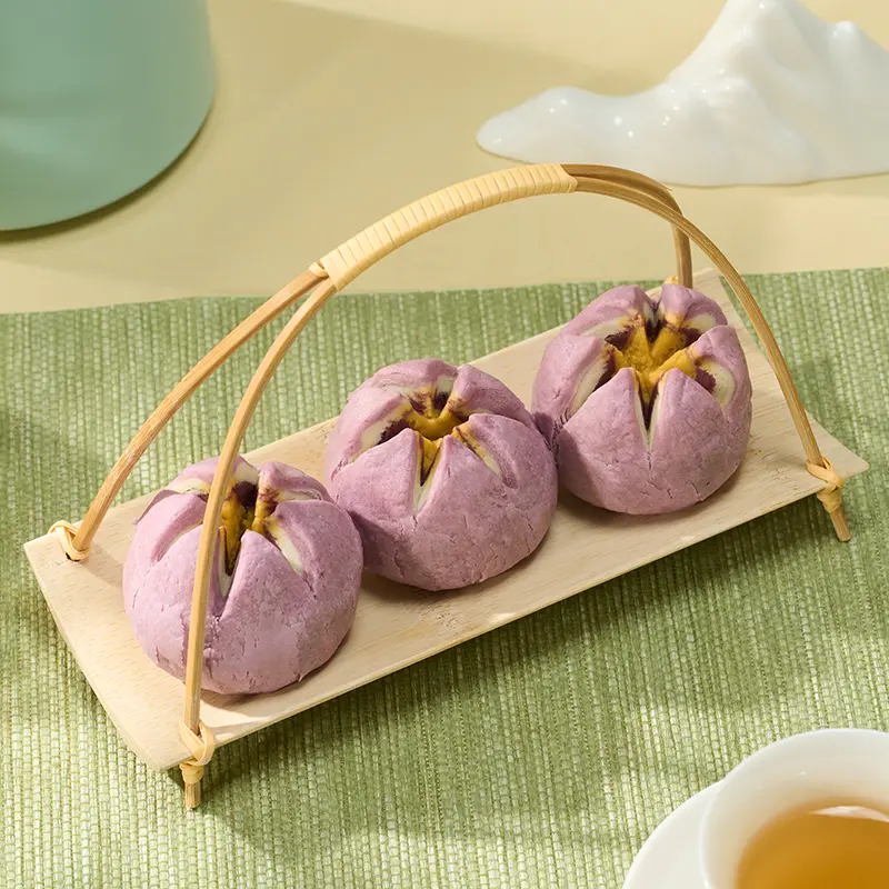 Frozen Unbaked Sweet Flaky Pastry with Purple Sweet Potato Paste