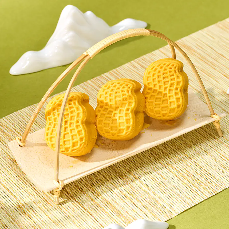 Peanut-Shaped Frozen Pastry Raw Dough with Pineapple Paste