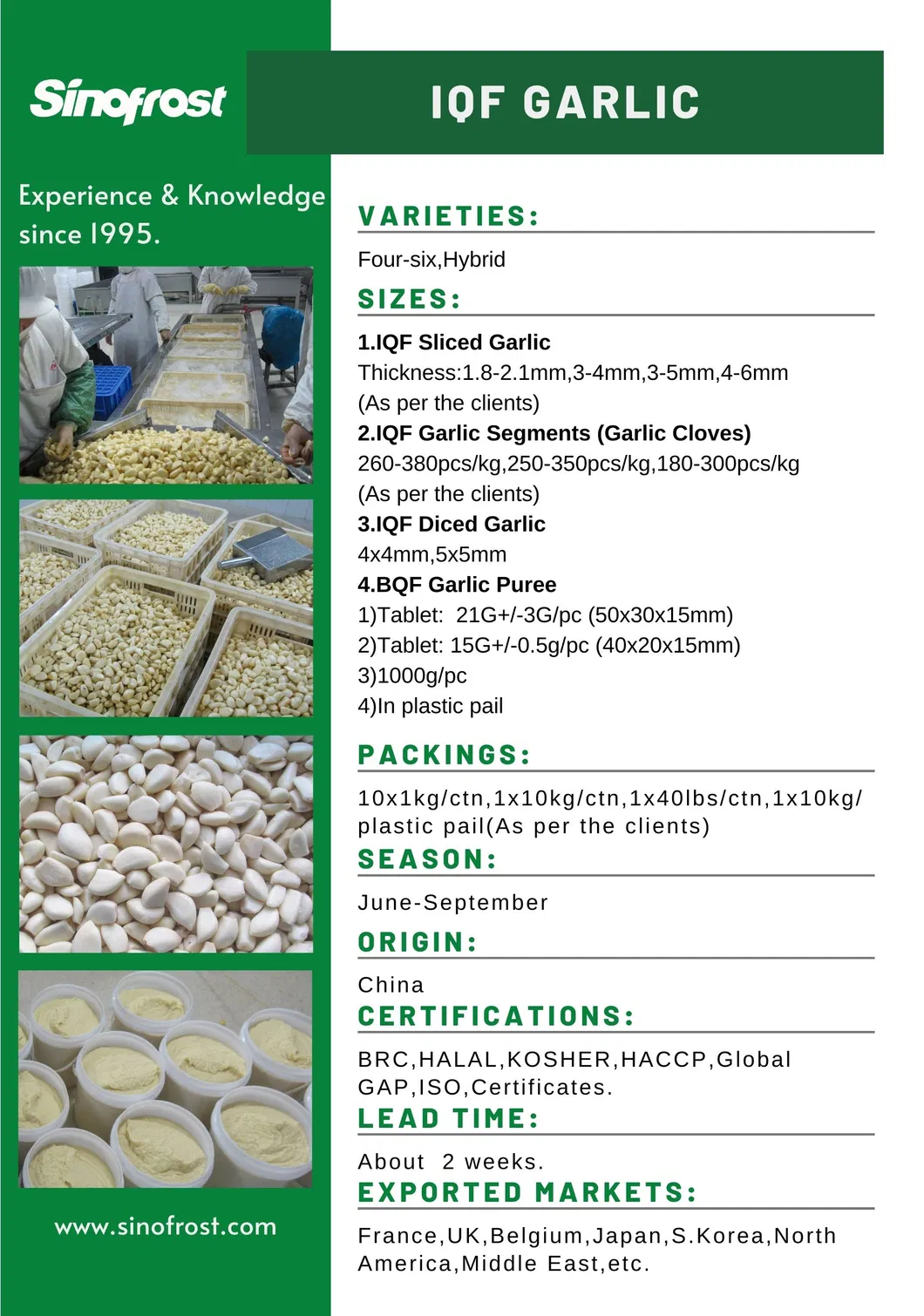 IQF Garlic Segment, Frozen Garlic Cloves, Frozen Garlic Segment, IQF White Garlic Cloves, Frozen White Garlic Cloves, IQF Garlic Cloves, IQF Vegetables