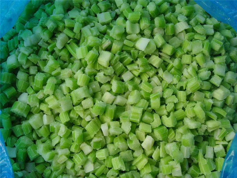 Manufacturer of Frozen Vegetables, Shandong Fangxin Food, IQF Frozen Celery Dices, 10*10mm, Brc, FDA, Kosher, HACCP