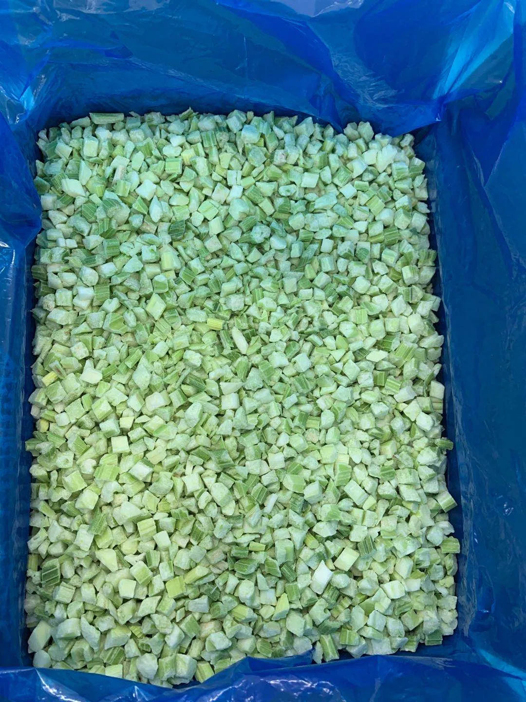 Manufacturer of Frozen Vegetables, Shandong Fangxin Food, IQF Frozen Celery Dices, 10*10mm, Brc, FDA, Kosher, HACCP