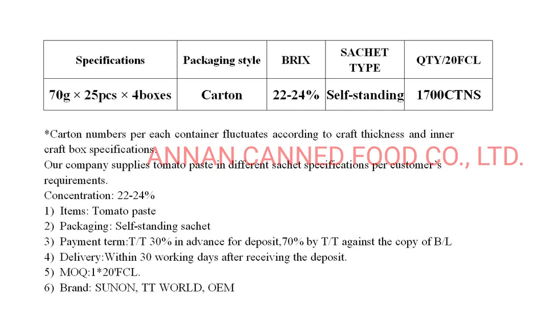 Muudhish Brand High Quality Oman Standards, 100% Purity Tomato Paste 70g