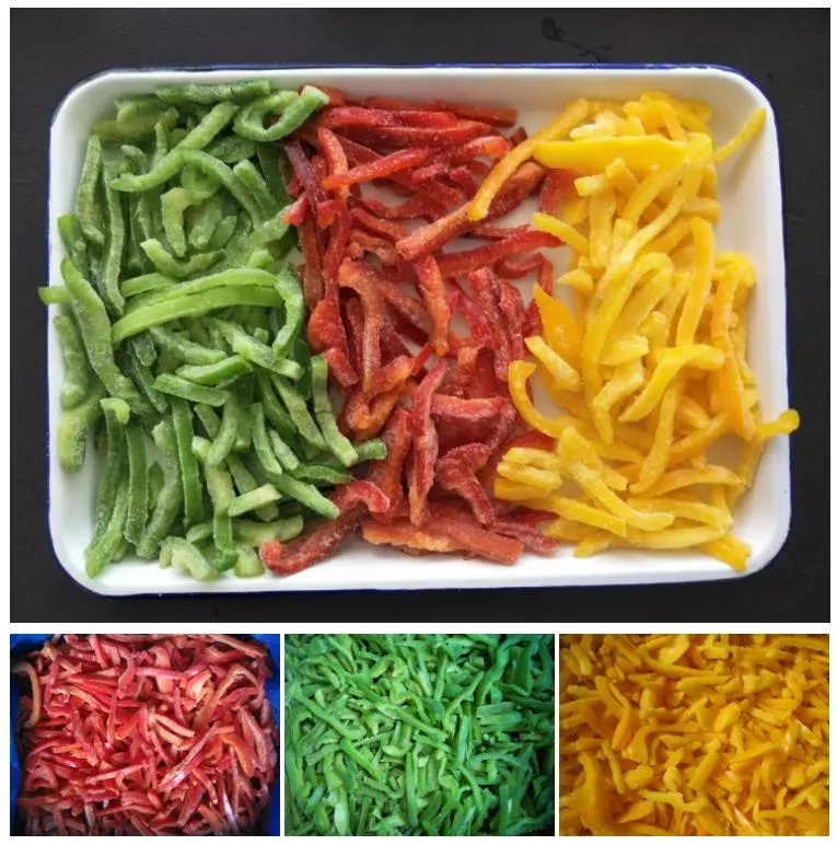 Red Capsicum IQF Bell Pepper Strips Frozen Red Pepper Sliced