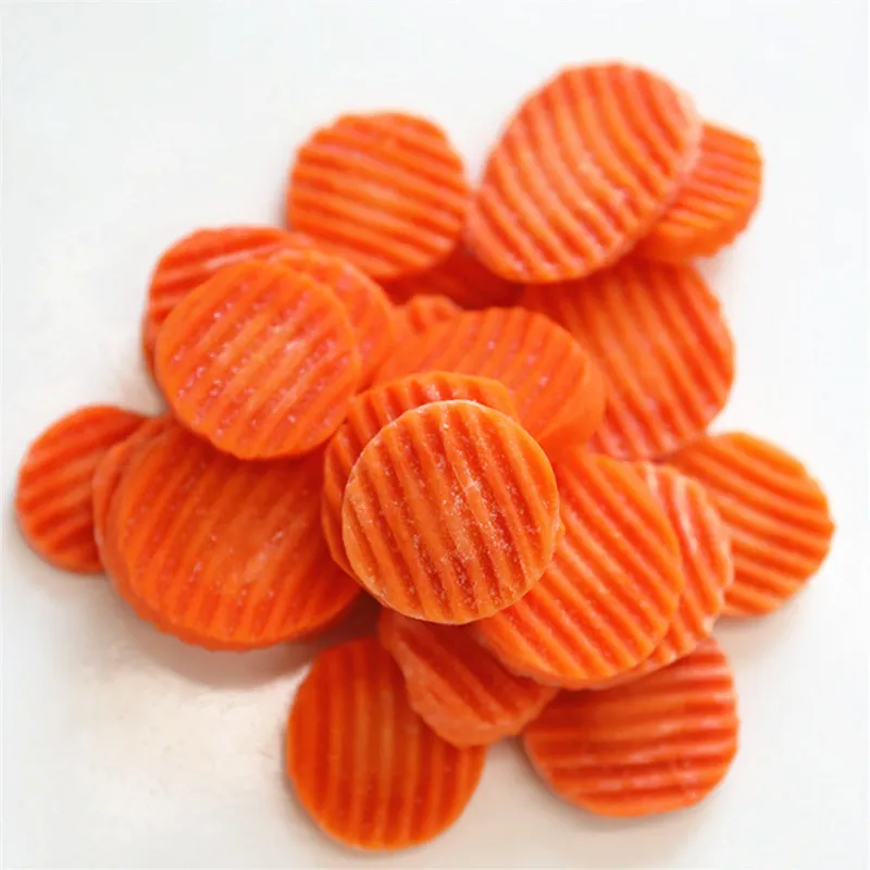 Sinocharm Brc a Approved 6-8mm IQF Carrot Crinkle Cut Frozen Carrot