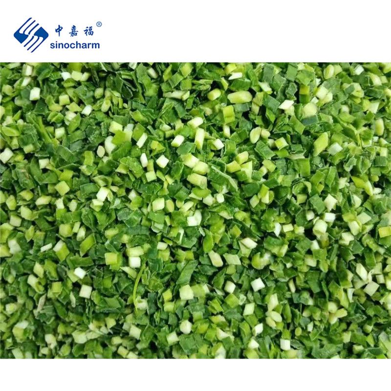 Sinocharm Brc a Approved High-Quality Vegetables IQF Green Leek Frozen Green Leek