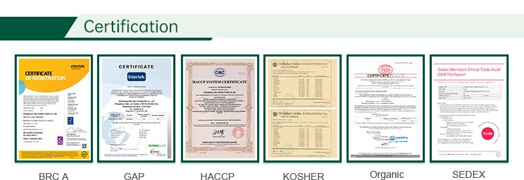 Sinocharm Brc a Approved High-Quality Vegetables IQF Green Leek Frozen Green Leek