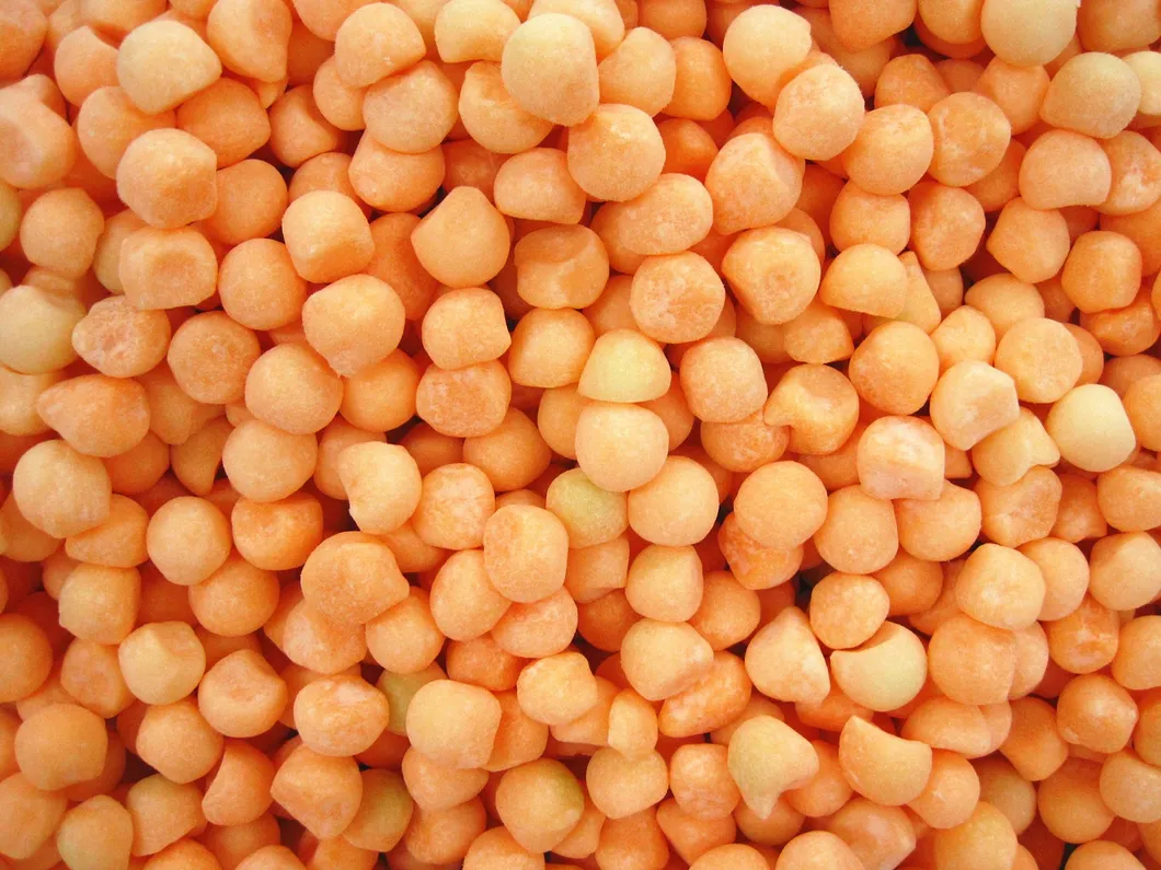 Sinocharm Brc a Approved IQF Cantaloupe Melon Balls Frozen Cantaloupe