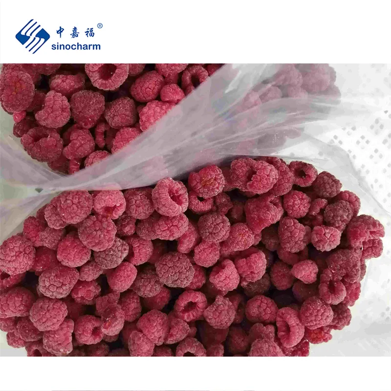 Sinocharm Sweet Dark Red Frozen Fuits IQF Raspberry Whole Frozen Raspberry with Brc