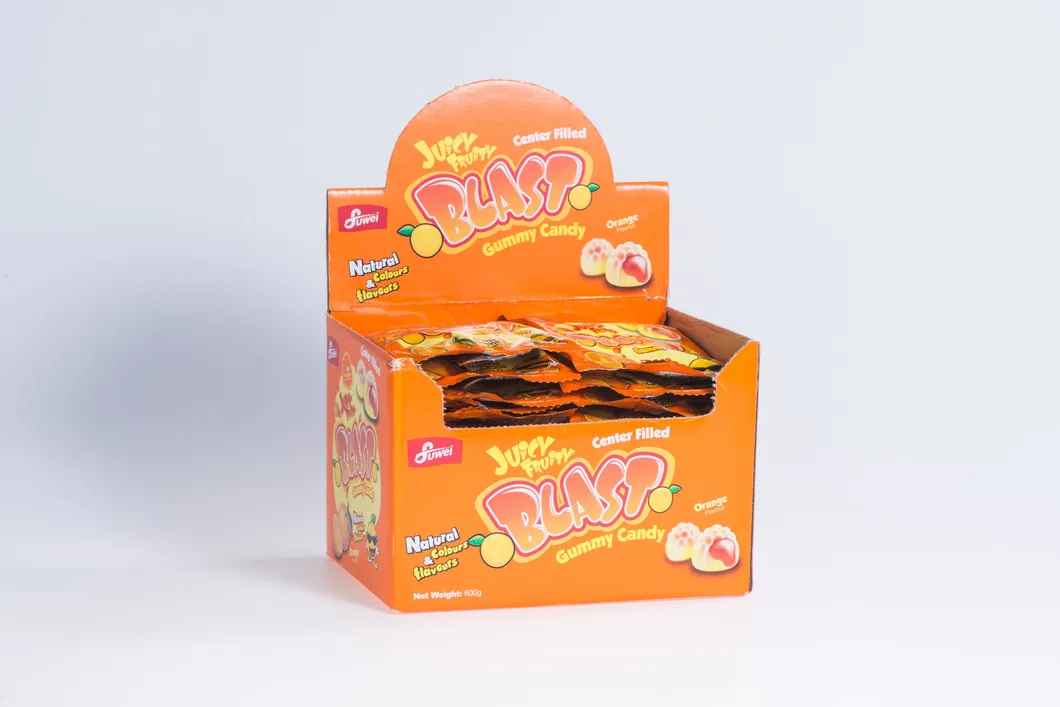 Soft Chewy Fruit Snake 65% Fruit Juice Center Filled Gummy Candy