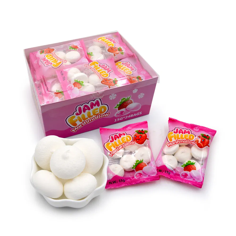 Sweet Strawberry Jam Filled Marshmallow