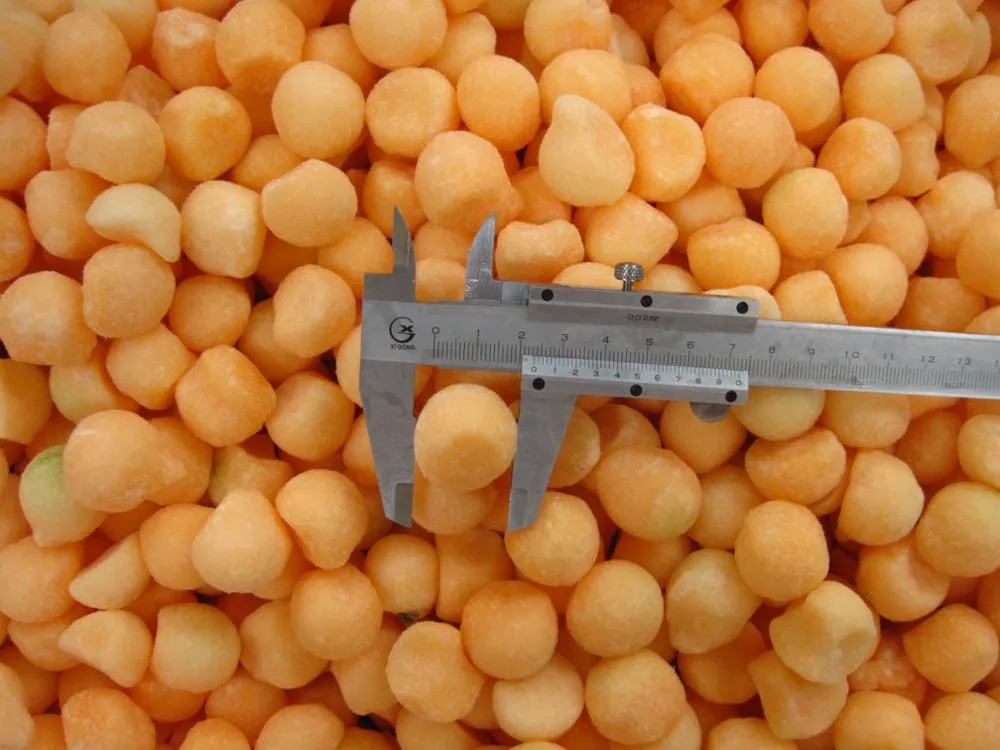 Taste So Sweet 2020 New Crop Good Tropical Fruit IQF Frozen Cantaloupe Ball