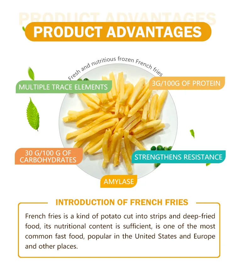 Wholesale Good Quality Flavored French Potato Fries IQF Frozen Hash Browns